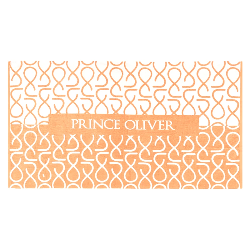 Prince Oliver Deluxe Πετσέτα Θαλάσσης 160×90 cm Μπεζ/Κοραλί 100% Cotton