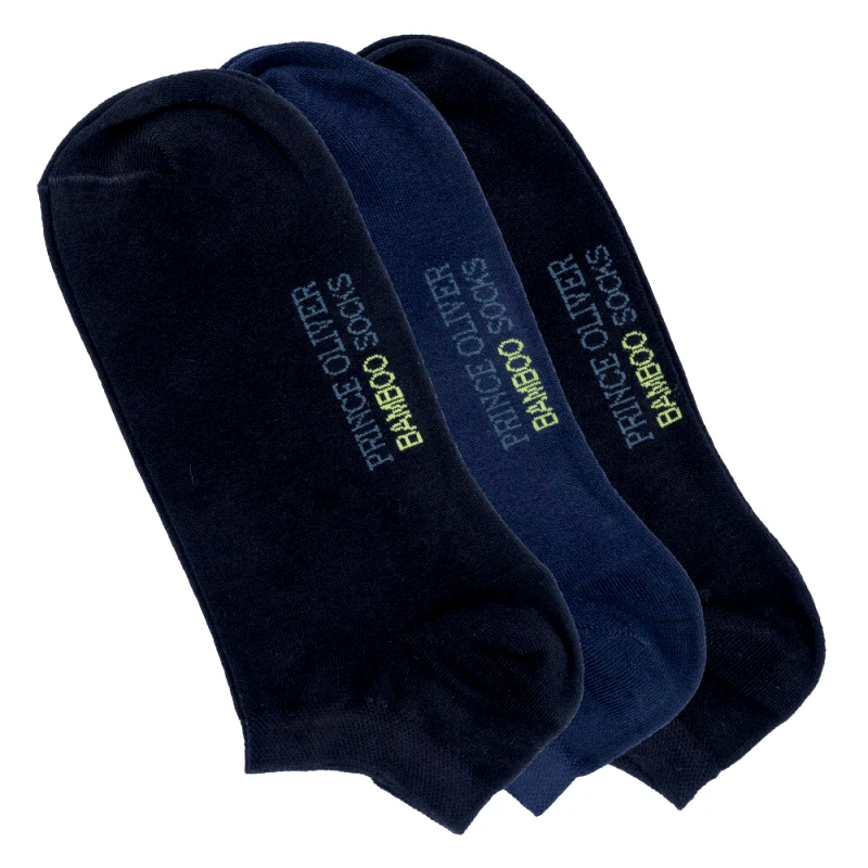 Prince Oliver All Seasons Σετ Κάλτσες 3 τεμ. Αποχρώσεις του Μαύρο/Μπλε/Μαύρο με Ινες Bamboo