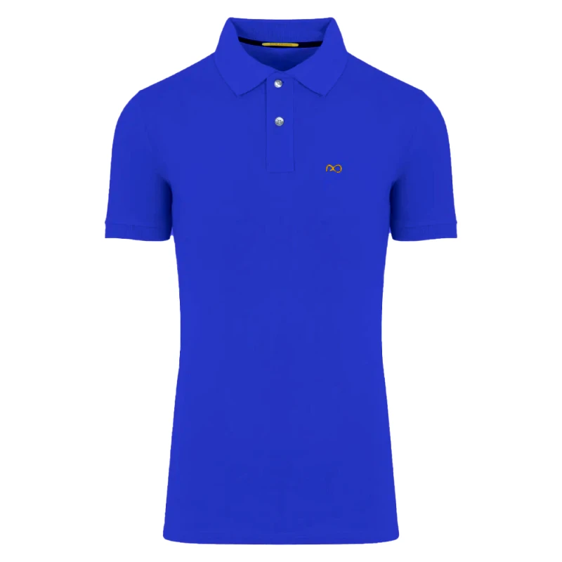 Prince Oliver Essential Polo Pique Μπλε Ρουά 100% Cotton (Regular Fit)
