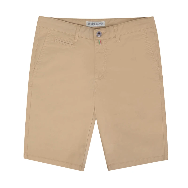Prince Oliver Elegant Βερμούδα Chinos Καφέ (Modern Fit)