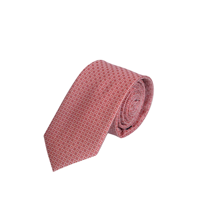 Prince Oliver Prince Oliver Γραβάτα Με Ανάγλυφο Σχέδιο Πορτοκαλί (Φάρδος 7 cm)