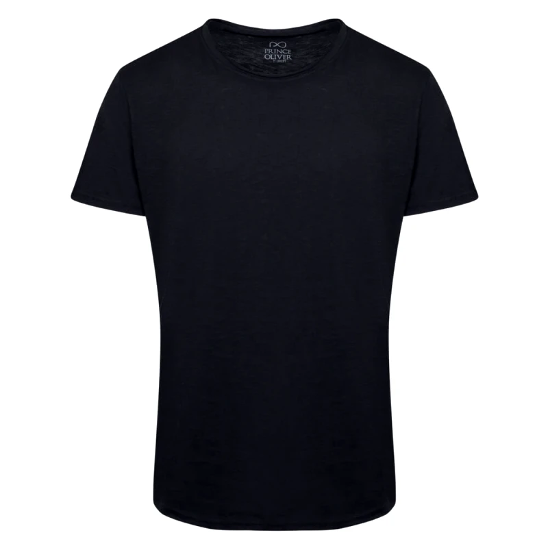 Prince Oliver Brand New T-Shirt Μαύρο 100% Cotton (Modern Fit)