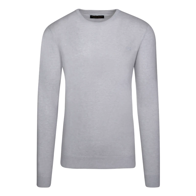 Prince Oliver Premium Πουλόβερ Εκρού Cashmere Blend Round Neck (Modern Fit)