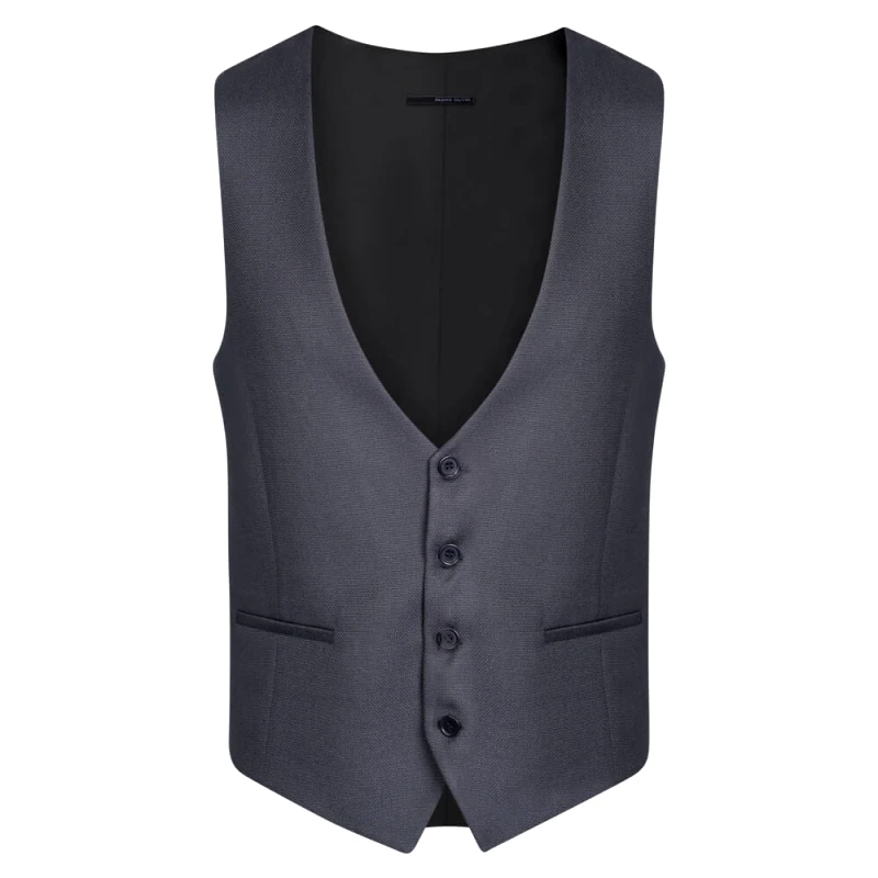 Prince Oliver Prince Oliver Γιλέκο Κοστουμιού Micro Patterned Ανθρακί (Modern Fit)