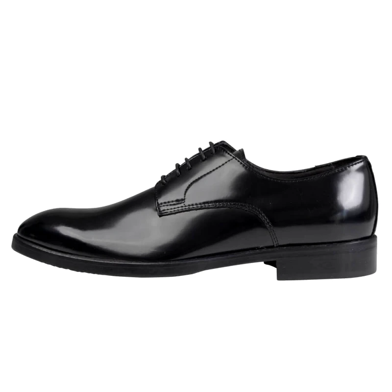Prince Oliver Prince Oliver Derby Μαύρο Leather Shoes New Arrival
