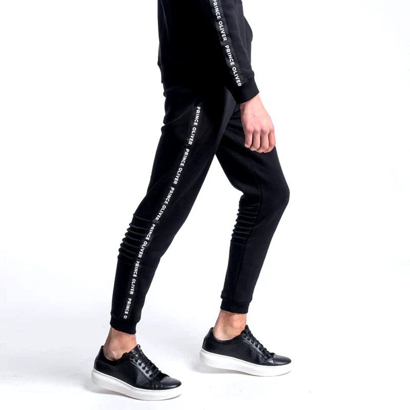 Prince Oliver Παντελόνι Φόρμας Μαύρο (Modern Fit)