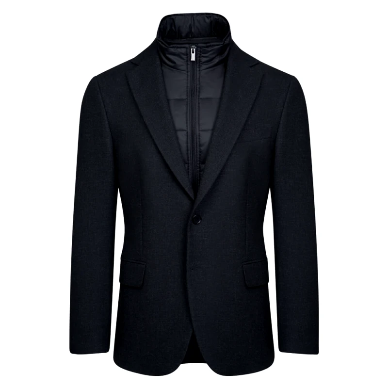 Prince Oliver Prince Oliver Σακάκι Με Επένδυση Ανθρακί (Modern Fit) New Arrival