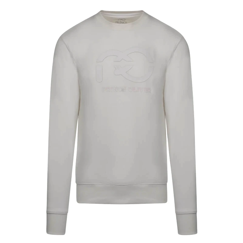Prince Oliver Φούτερ Round Neck Εκρού (Modern Fit) New Arrival