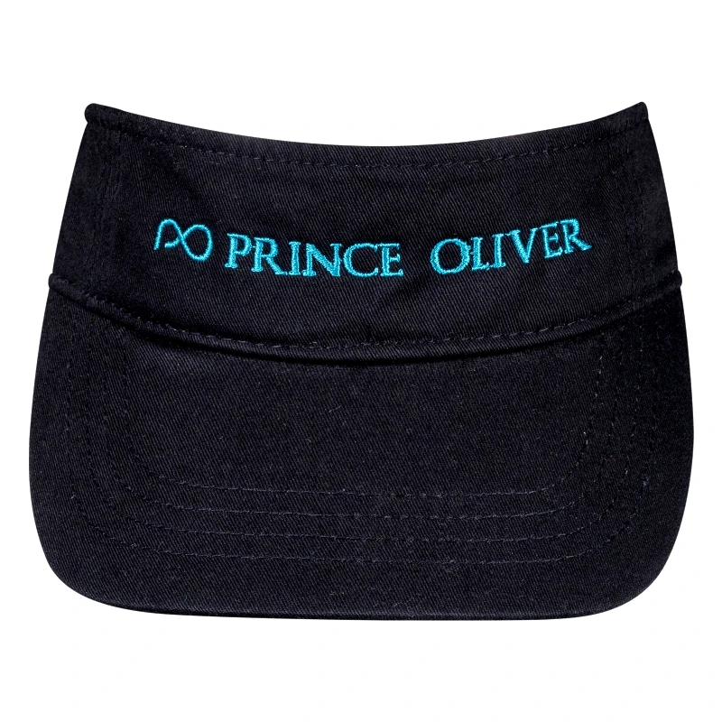 Prince Oliver Logo Embroidered Visor Hat Μαύρο