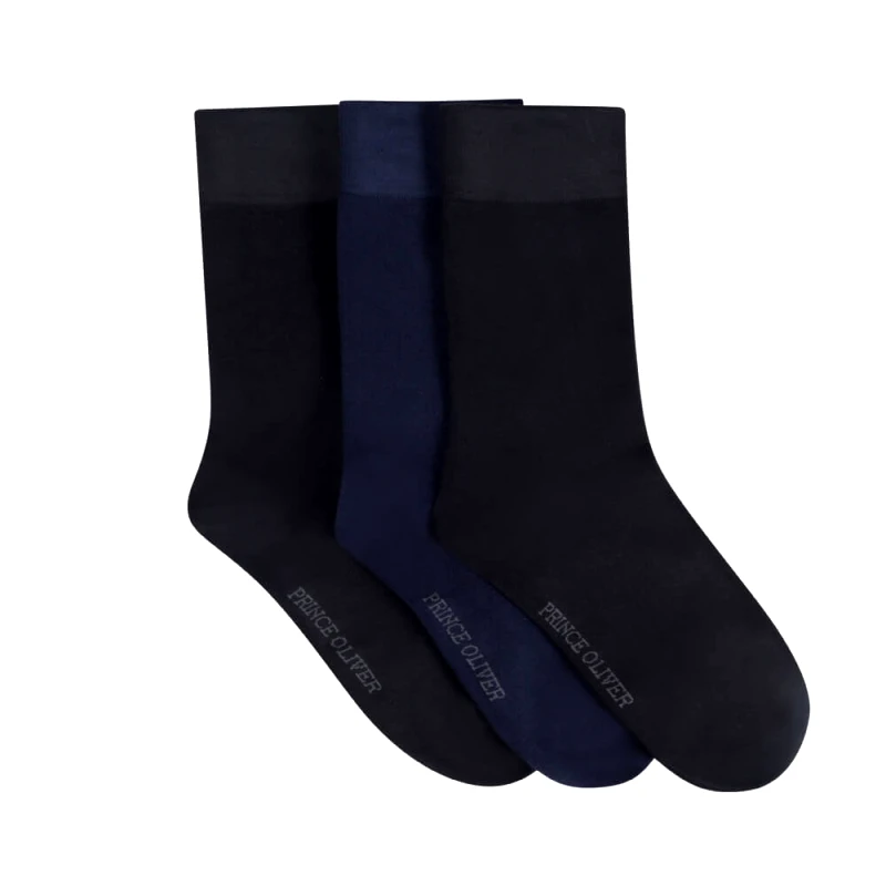 Prince Oliver All Seasons σετ κάλτσες 3 τεμ. Μαύρο/Μπλε/Μαύρο New Arrival