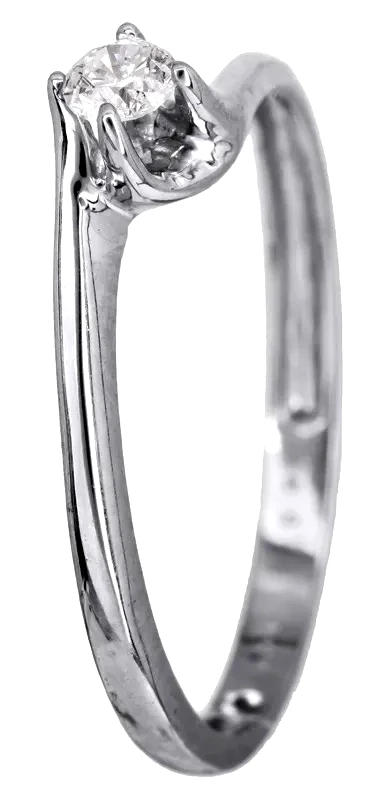 ΛΕΥΚΟΧΡΥΣΟ ΜΟΝΟΠΕΤΡΟ ΔΑΧΤΥΛΙΔΙ 18Κ ΜΕ ΜΠΡΙΓΙΑΝ 007405 007405 Χρυσός 18 Καράτια