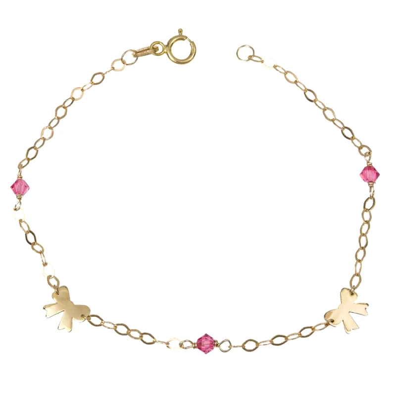 Βραχιόλι για κορίτσι με φιογκάκια από χρυσό Κ9 037535 037535 Χρυσός 9 Καράτια