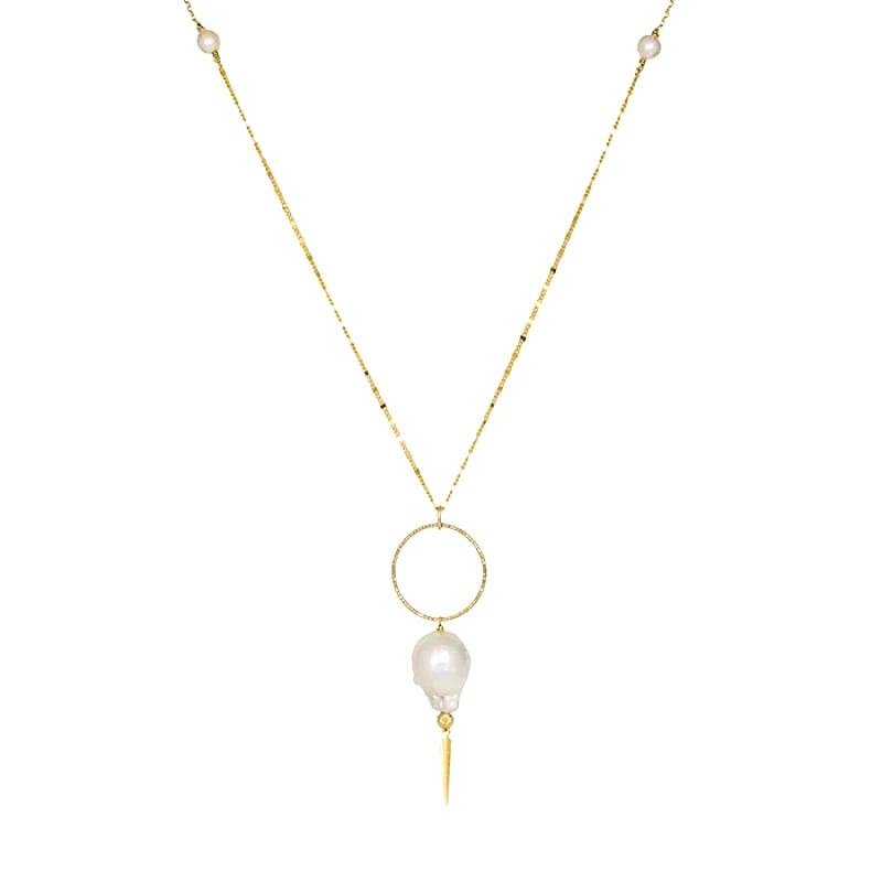 Γυναικείο μακρύ κολιέ με μαργαριτάρια Baroque 925 035373 035373 Ασήμι