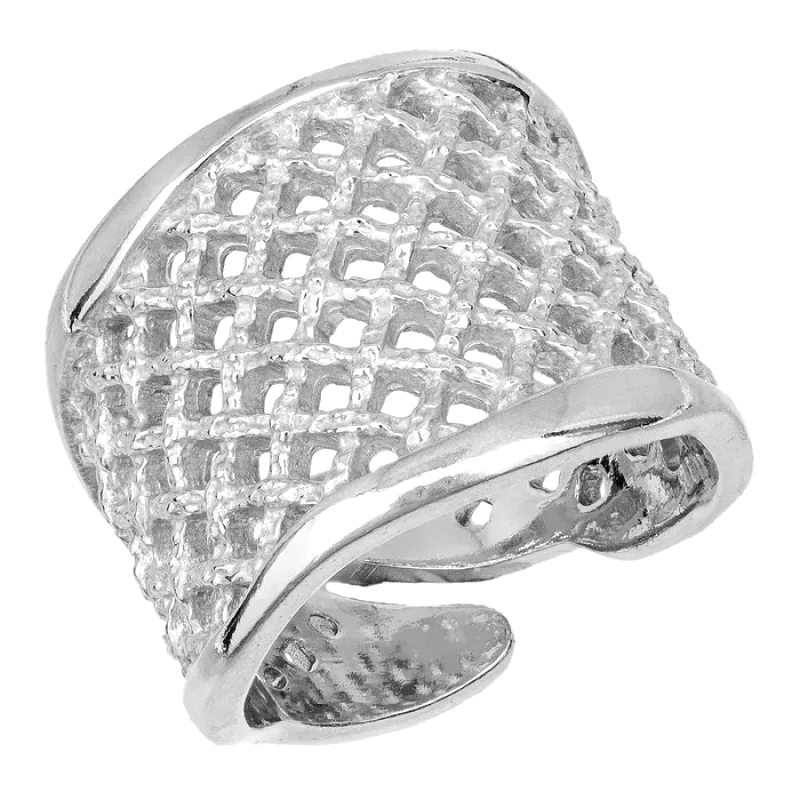 Γυναικείο διάτρητο δαχτυλίδι από ασήμι 925 038960 038960 Ασήμι