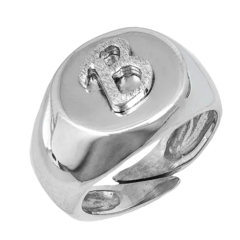 Σεβαλιέ δαχτυλίδι με μονόγραμμα Β 925 038115 038115 Ασήμι