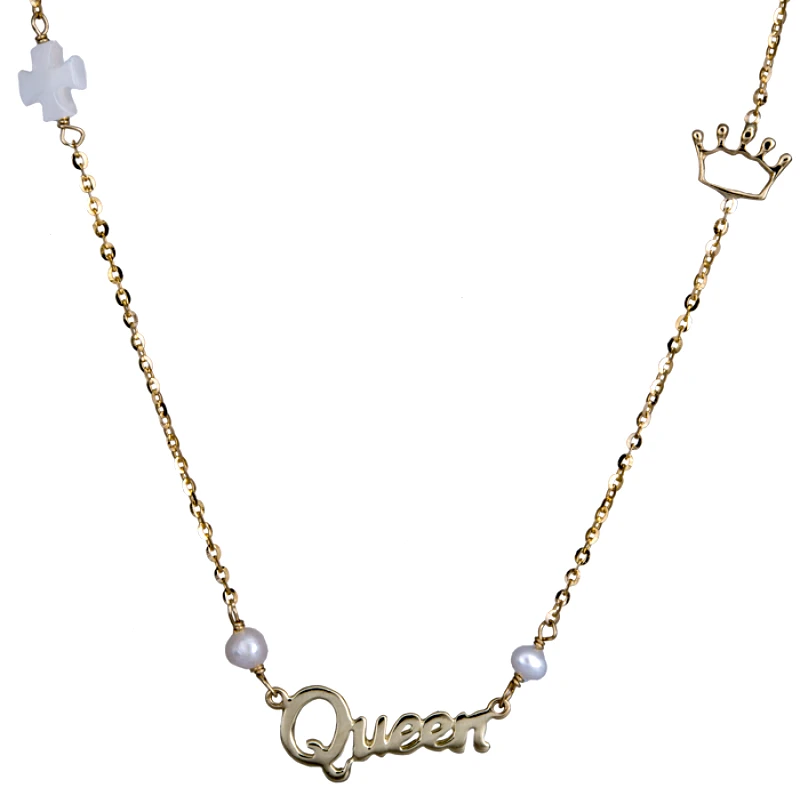 Κολιέ Queen K9 020522 020522 Χρυσός 9 Καράτια