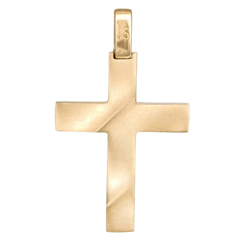 Σταυροί Βάπτισης - Αρραβώνα Ανδρικός ματ σταυρός αρραβώνα Κ14 038679 038679 Χρυσός 14 Καράτια