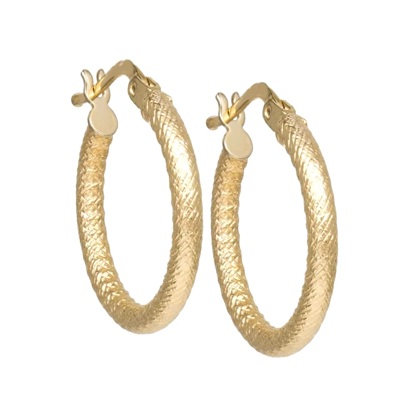 Χρυσοί γυναικείοι κρίκοι Κ14 ματ 048425 048425 Χρυσός 14 Καράτια