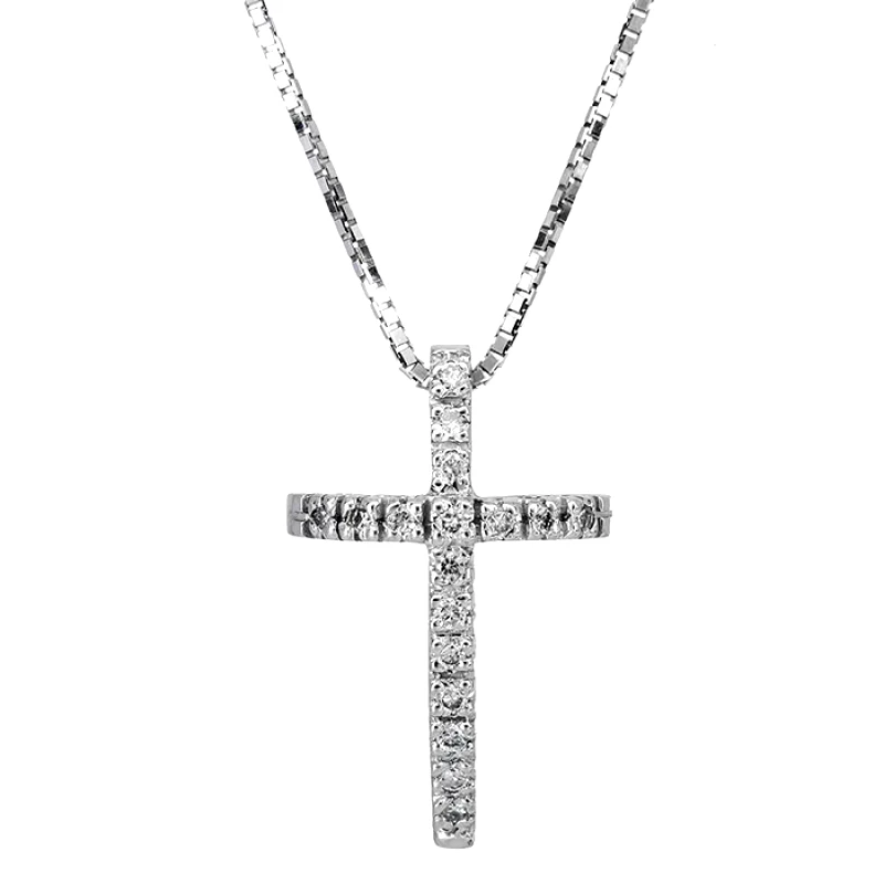 Βαπτιστικοί Σταυροί με Αλυσίδα Γυναικείος σταυρός με διαμάντια Κ18 026639 026639 Χρυσός 18 Καράτια