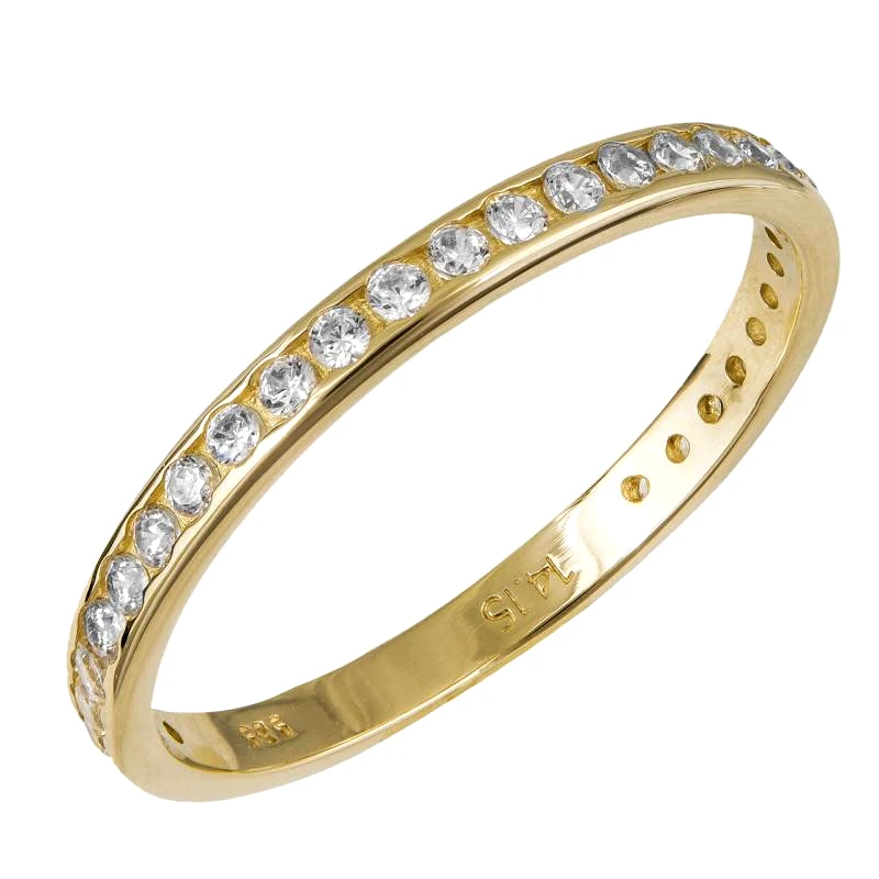 Χρυσό δαχτυλίδι σειρέ με ζιργκόν Κ14 034630 034630 Χρυσός 14 Καράτια