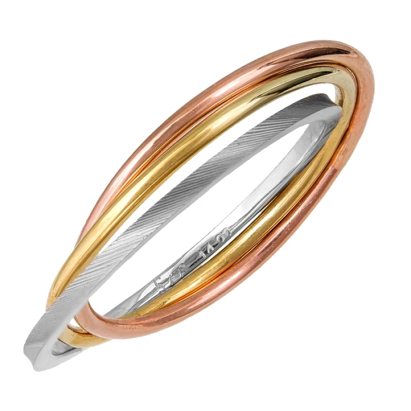 Γυναικείο τρίβερο δαχτυλίδι Κ9 λουστρέ ζαγρέ 039029 039029 Χρυσός 9 Καράτια