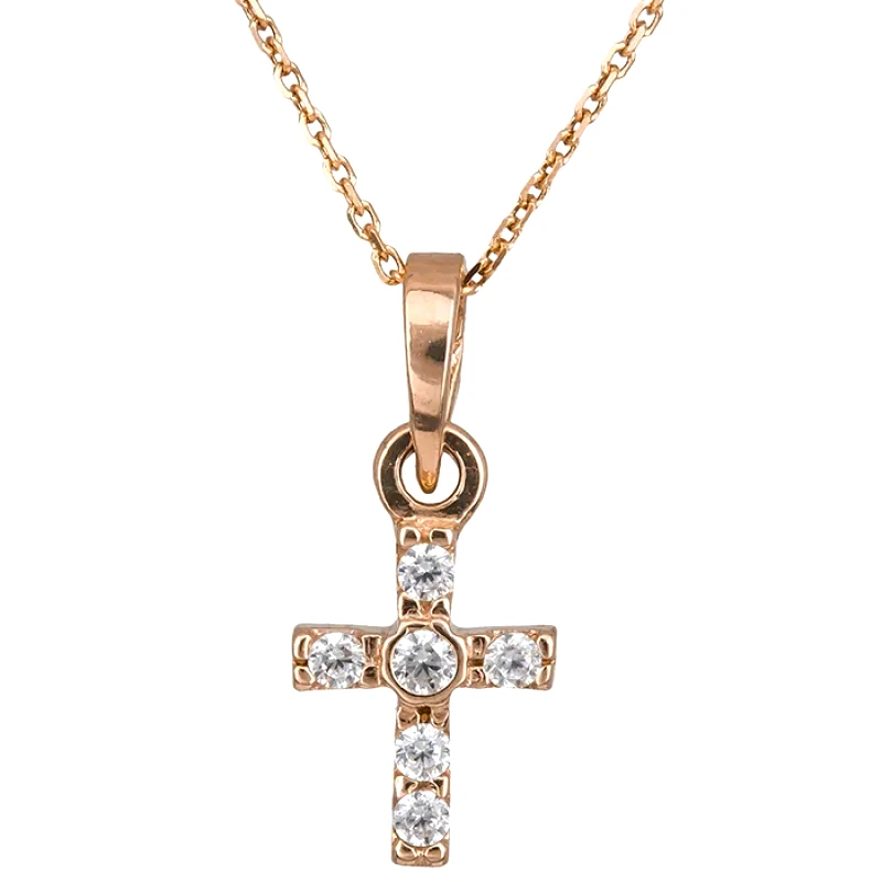 Γυναικείος σταυρός Κ14 022362 022362 Χρυσός 14 Καράτια