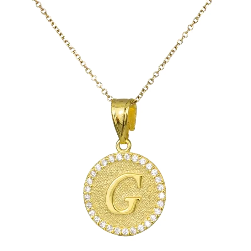 Κολιέ με Λατινικό Χαρακτήρα G Κ9 032549 032549 Χρυσός 9 Καράτια