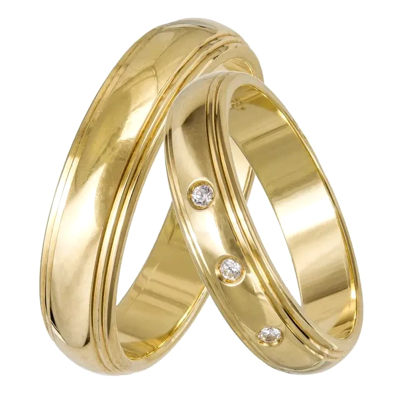 Χρυσή βέρα Κ14 BR0260 Χρυσός 14 Καράτια μεμονωμένο τεμάχιο