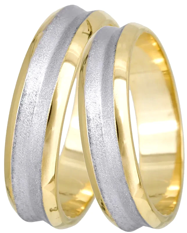 Δίχρωμες βέρες γάμου Κ14 022512 022512 Χρυσός 14 Καράτια μεμονωμένο τεμάχιο