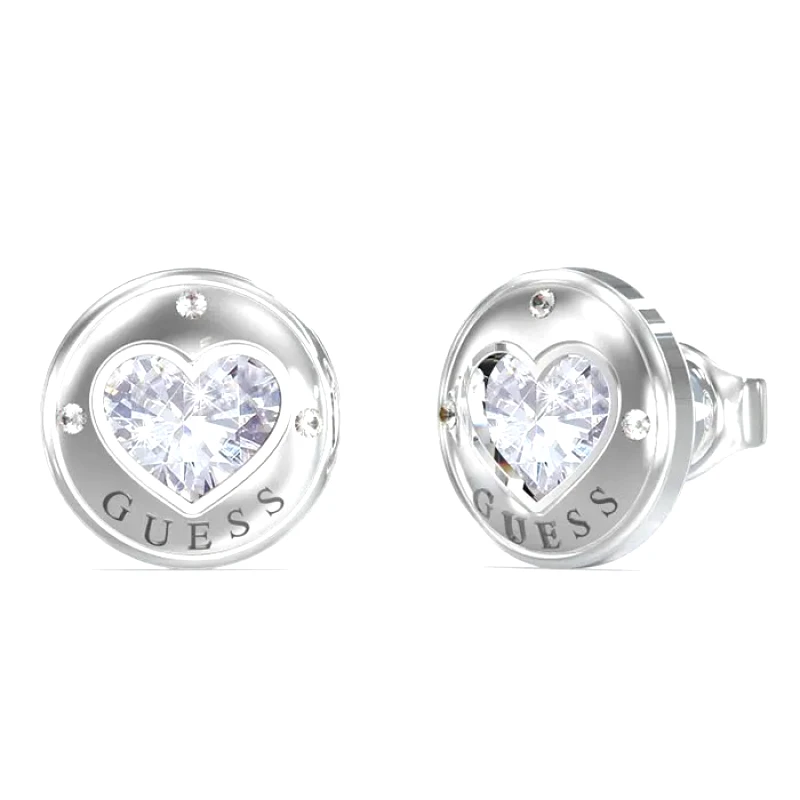 Σκουλαρίκια Guess Roling Hearts JUBE03349JWRHT/U JUBE03349JWRHT/U Ατσάλι