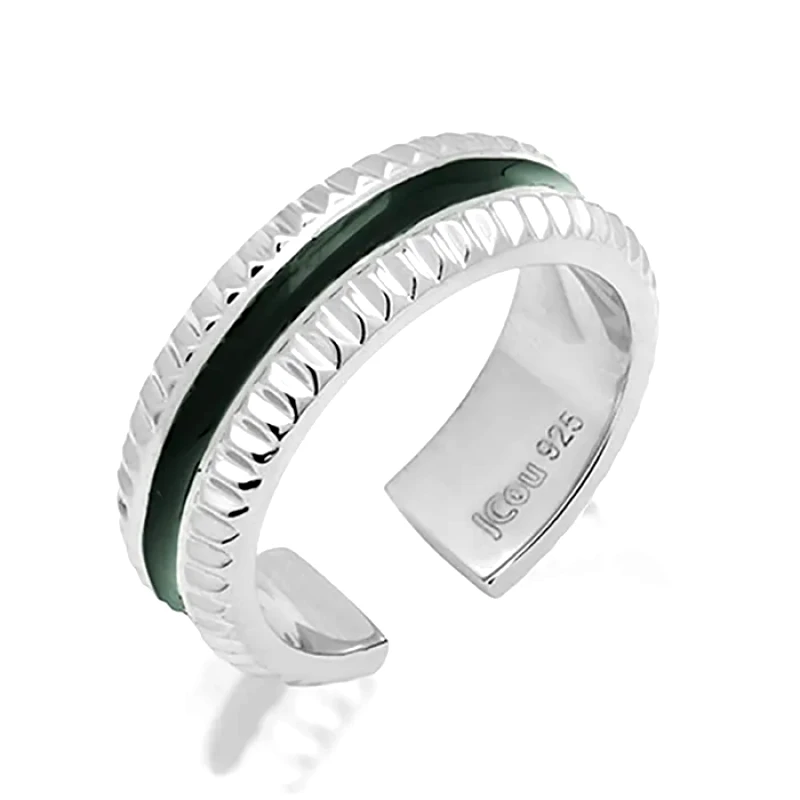 Δαχτυλίδι σκαλιστό με σμάλτο JCOU Queen's Ring 925 JW903S0-01 JW903S0-01 Ασήμι