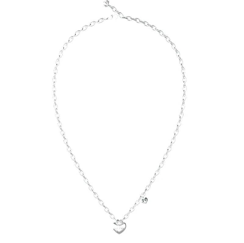 Γυναικείο κολιέ με καρδιά Guess Crazy In Love Stainless Steel JUBN05216JWRHT/U JUBN05216JWRHT/U Ατσάλι