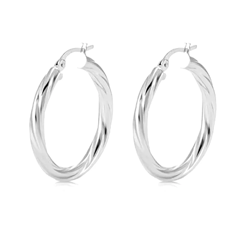 Guess κρίκοι Hoops I Did it Again ασημένιοι JUBE04188JWRHT/U JUBE04188JWRHT/U Ατσάλι