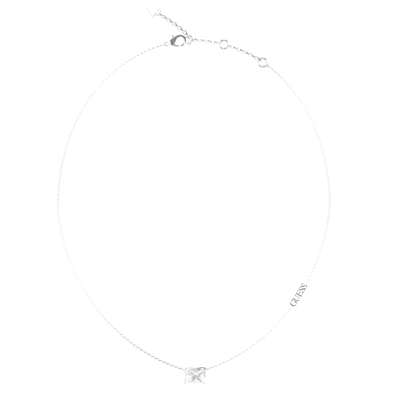 Γυναικείο κολιέ με ορθογώνια πέτρα Guess Bamboo Stainless Steel JUBN05170JWRHT/U JUBN05170JWRHT/U Ατσάλι