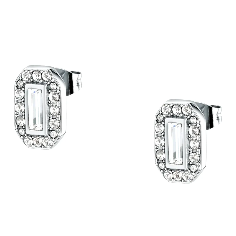 Ατσάλινα σκουλαρίκια Karl Lagerfeld Crystals με πέτρες ζιργκόν KLAYC44 KLAYC44 Ατσάλι