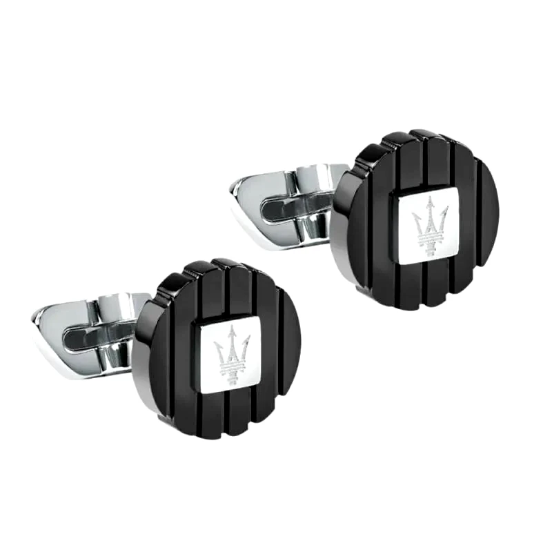 Black and White Iconic Maseratti Μανικετόκουμπα JM5249JD02 JM5249JD02 Ατσάλι