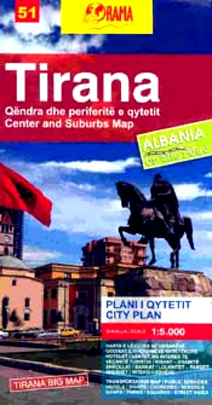 ΟΡΑΜΑ ΤΙΡΑΝΑ ΣΧΕΔΙΟ ΠΟΛΕΩΣ BIG MAP 1:5000