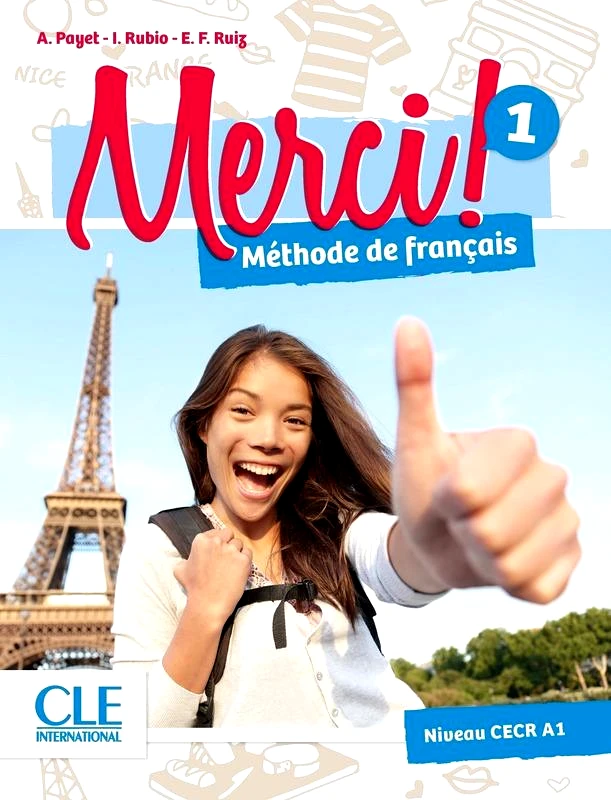 CLE INTERNATIONAL MERCI 1 A1 METHODE DE FRANCAIS+DVD ROM