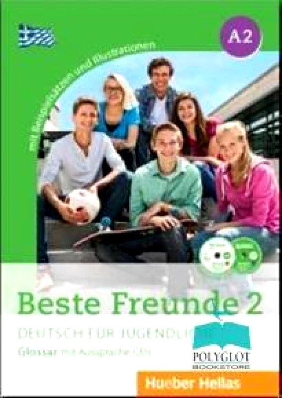 HUEBER HELLAS BESTE FREUNDE 2 A2 GLOSSAR+CD