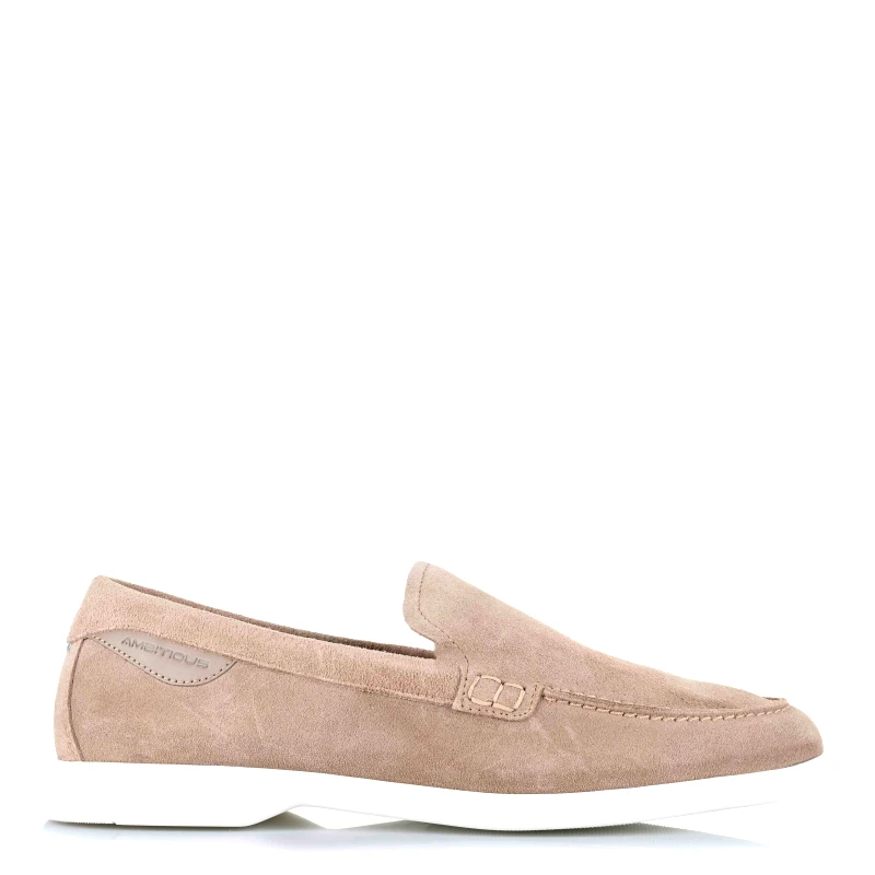 Ambitious Δερμάτινα Suede Μοκασίνια Ambitious 13471-11009AM Nude