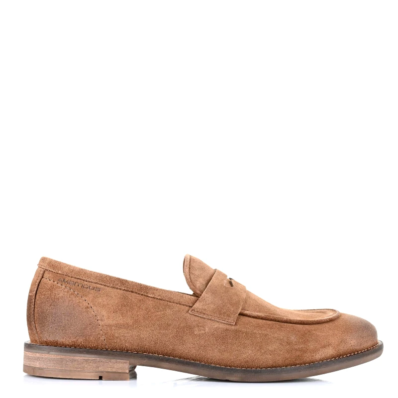 Ambitious Δερμάτινα Suede Μοκασίνια Ambitious 13414-11170AM Sand