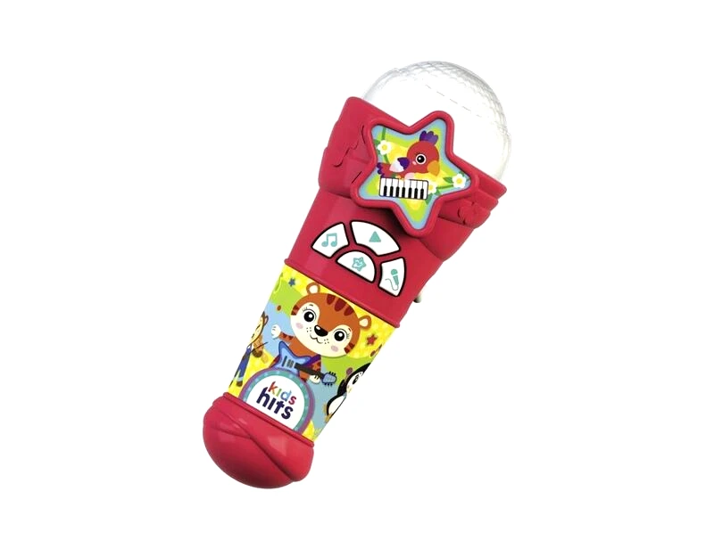 Kids Hits Φωτεινό Μικρόφωνο Με Παιδικά Τραγούδια Κόκκινο (KH16/004)