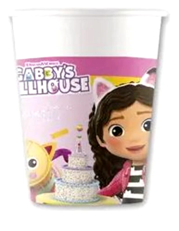 Ποτήρια Gabbys Dollhouse Χάρτινα 200ml 8Τμχ (95756)