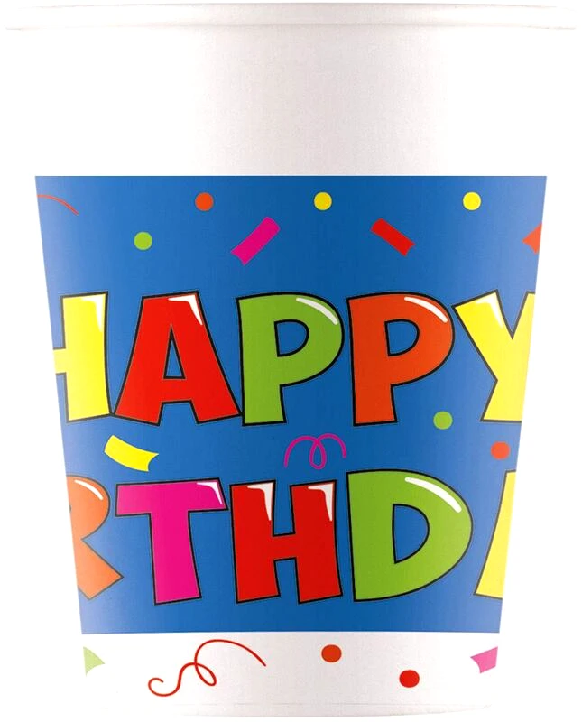 Ποτήρια Χάρτινο Κοκλ. Happy Birthday (93513)