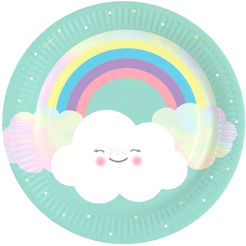 Πιάτα 23cm Rainbow & Cloud-8Τμχ (M990429966)