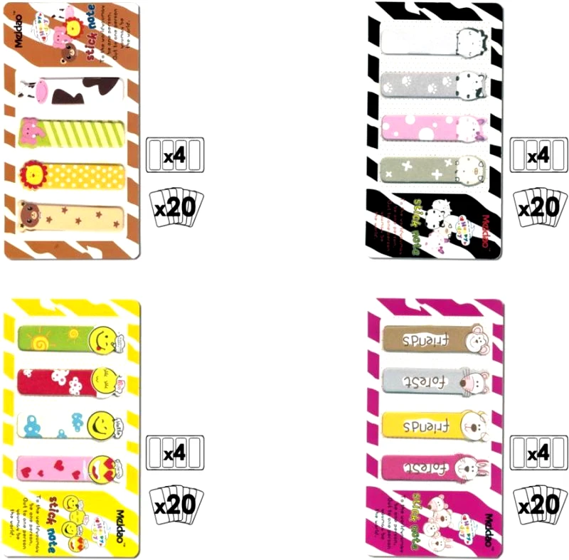 Sticky Notes 21x9cm 4Τμχ-4 Σχέδια (Σ3121)