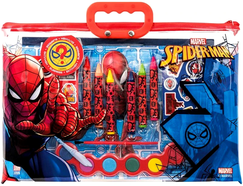 AS Company Spiderman Διάφανη Τσάντα Σετ Ζωγραφικής (1023-68003)