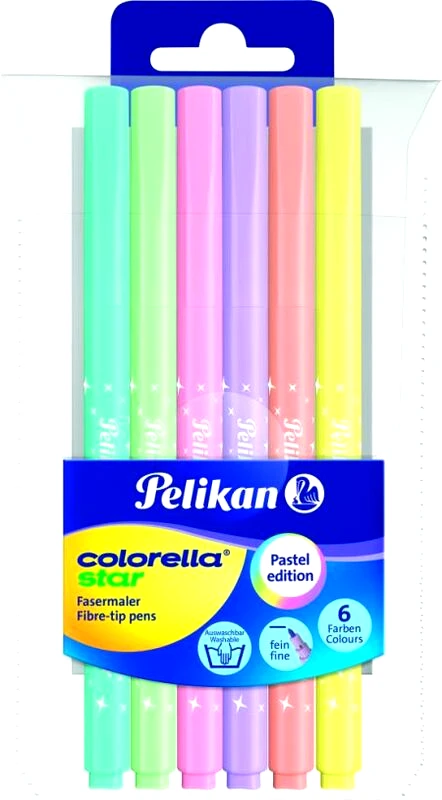 Pelikan Pelikan Μαρκαδόροι Λεπτοί Colorela Star Pastel C302-6 Χρώματα (814478)
