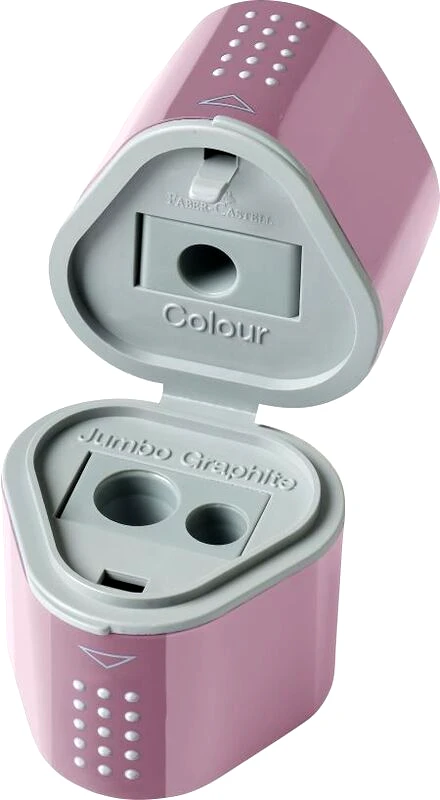 Faber Castell Faber Castell Ξύστρα Τριπλή Grip Trio Ροζέ Shadow-1Τμχ (12310298)