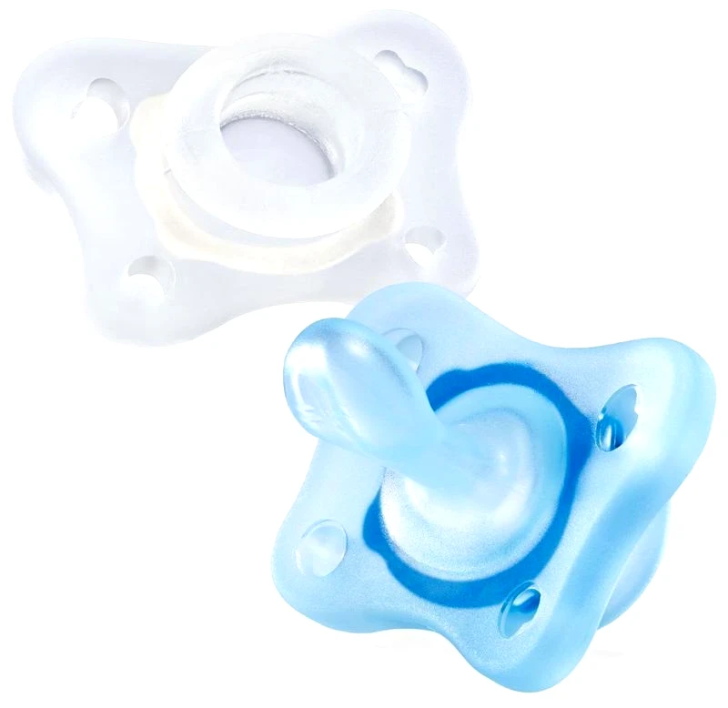 Chicco Chicco Πιπίλα Όλο Σιλικόνη Physio Mini Soft/Σιέλ 0-2 Μηνών 2Τμχ (C60-73221-21)